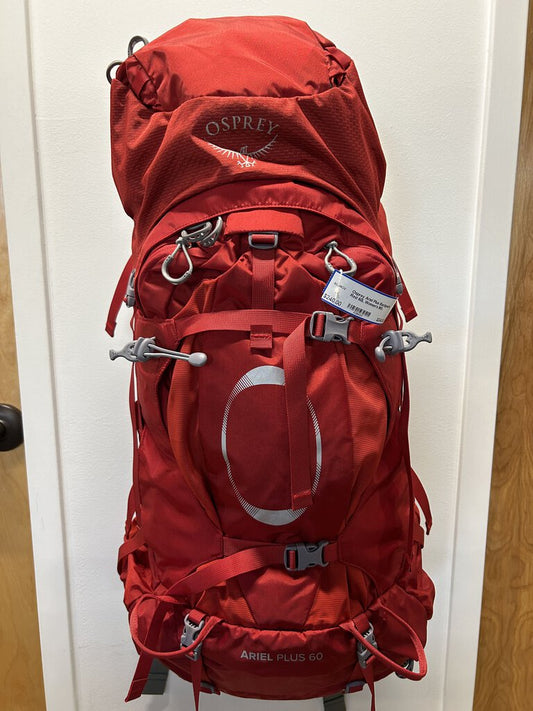 Osprey Ariel Plus Backpack, Red 60L Women's M/L