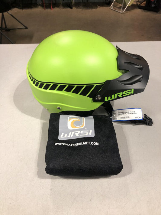 WRSI Pro Kayak Helmet, Green/Black, Unknown Size