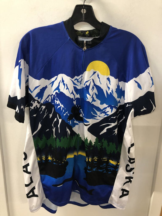 Alaska SS Bike Jersey, Blue Mountains, Men's XL