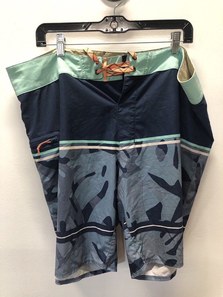 Patagonia Board Shorts, Teal/Navy, Men's 40