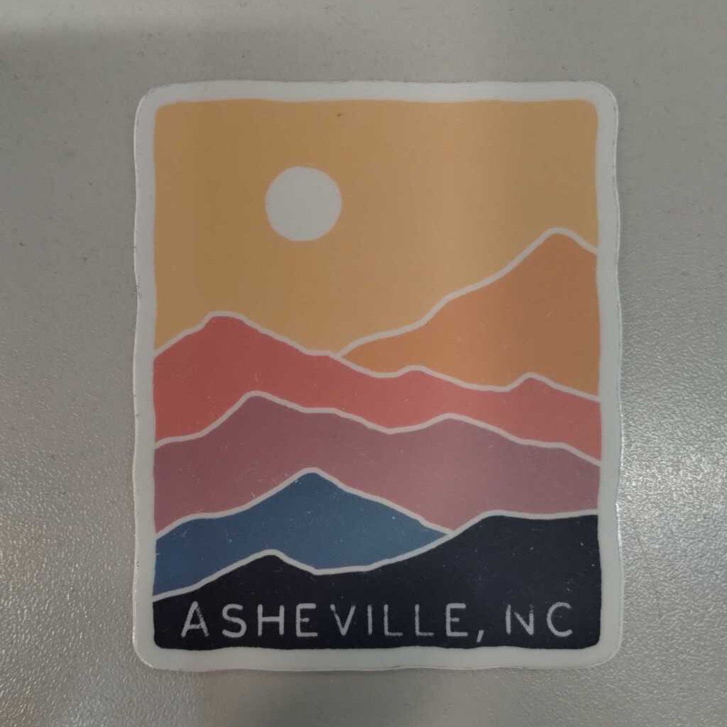 Menottees Asheville Multi-Color Ridgeline Sticker