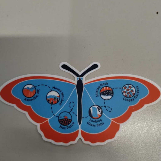 Menottees Asheville Butterfly, Blue/Red