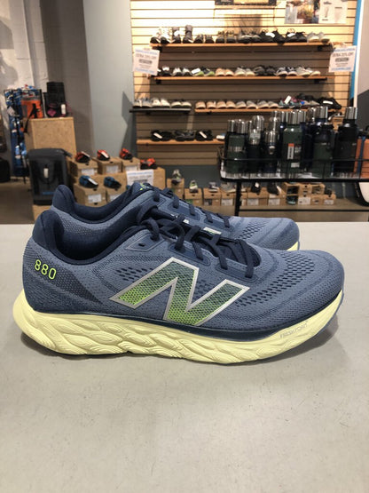 New Balance Fresh Foam 880, GRey/Yellow, Men's 12