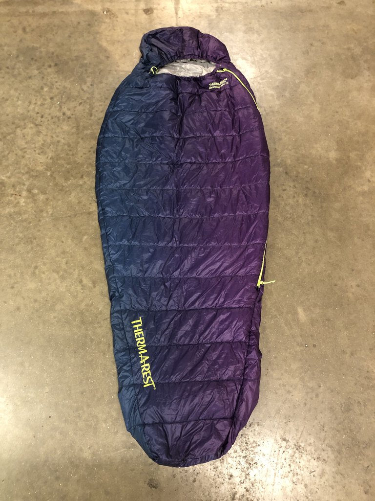 Therm-A-Rest Space Cowboy Sleeping Bag, Purple/Blue, 45 Degree Small