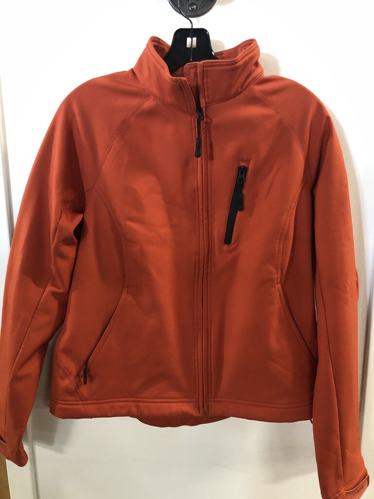 Eddie Bauer Full Zip Soft Shell Fleece, Orange, Women's L