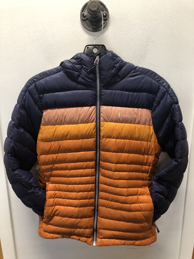 Cotopaxi Fuego Hooded Down Jacket, Navy/Orange, Women's XS