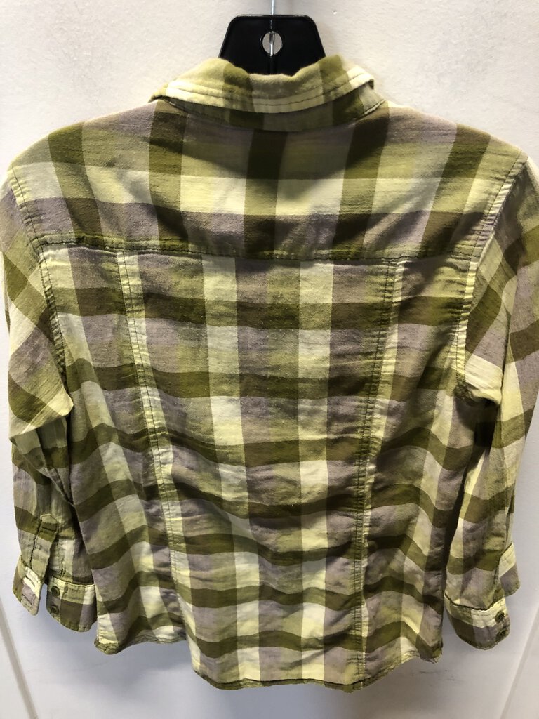 The North Face LS Button Up, Green/Yellow, Women's S