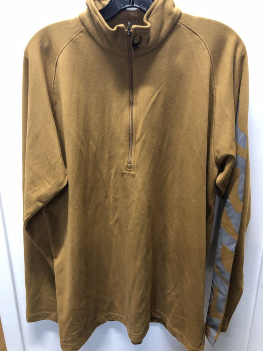 Spyder 1/4 Zip, Brown, Men's XL