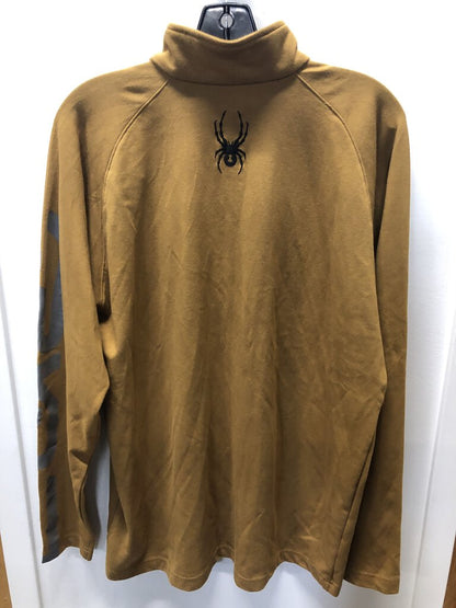 Spyder 1/4 Zip, Brown, Men's XL