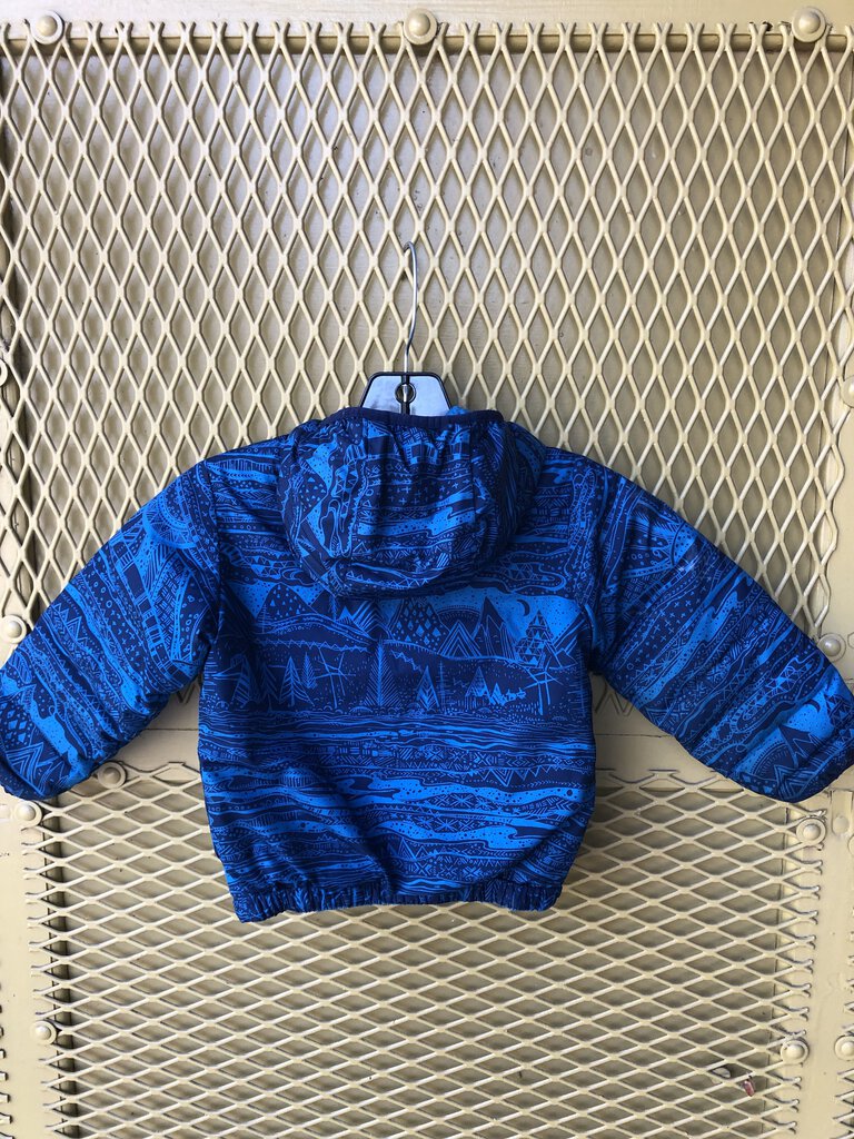 Patagonia Reversible Down Sweater Hoody, Blue/Navy, Kid's 3T