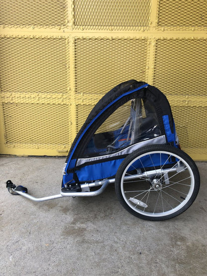 InStep Kid's Double Bike Trailer, Blue (Metal, High Quality Wheels/Frame)