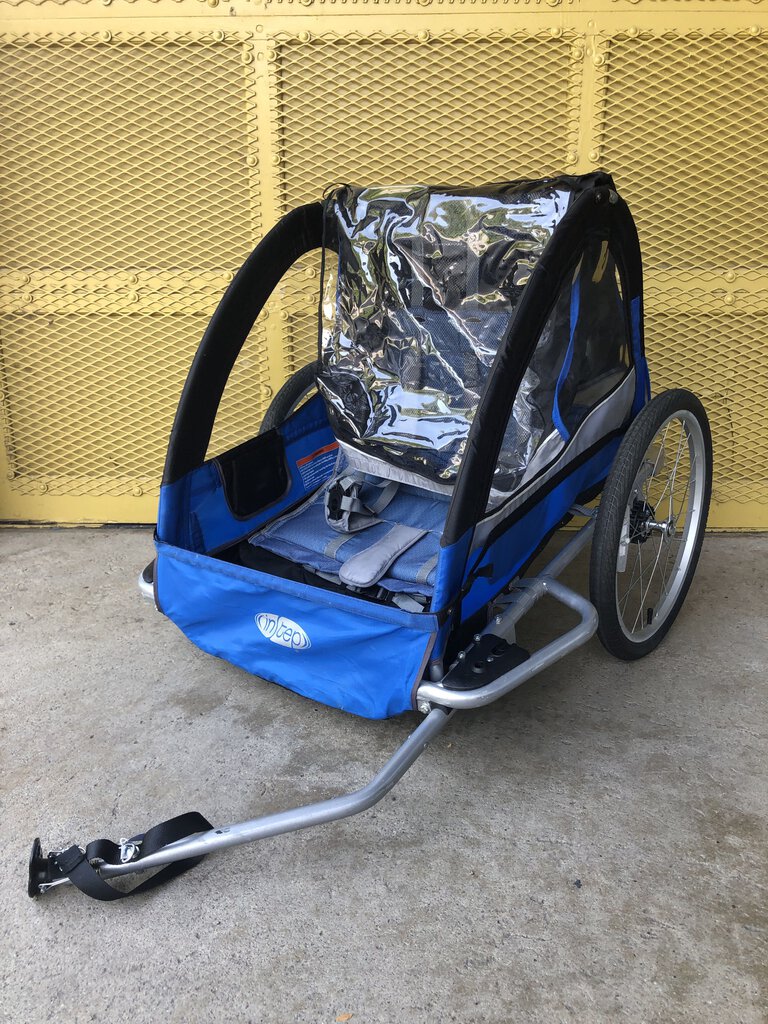 InStep Kid's Double Bike Trailer, Blue (Metal, High Quality Wheels/Frame)