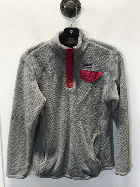 Patagonia Re-Tool Fleece, Grey/Pink, Kids XL