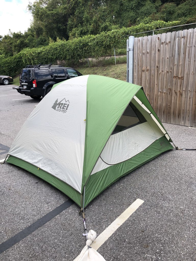 REI Camp Dome 4 Person Tent, Green