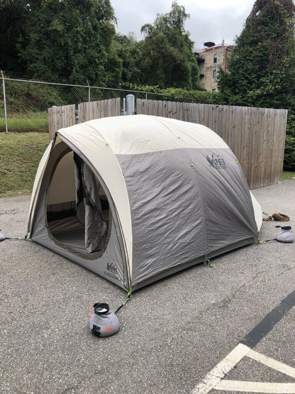 REI Kingdom 4 Tent w/ Garage, Sage Green