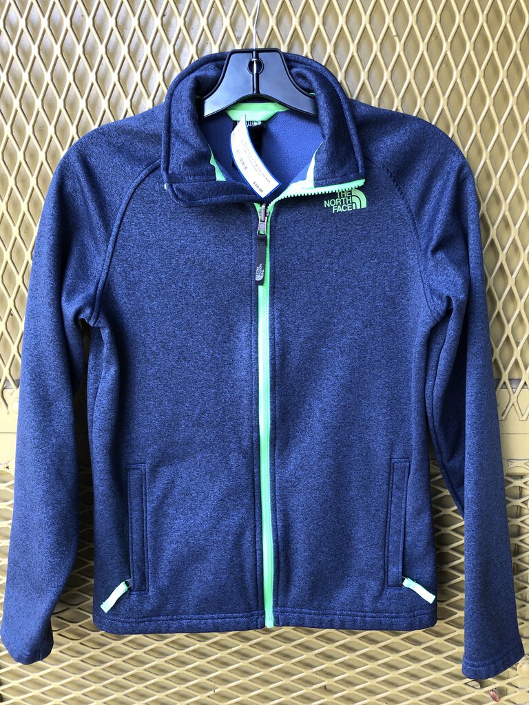 The North Face Full Zip Jacket, Blue/Light Green, Kid's L