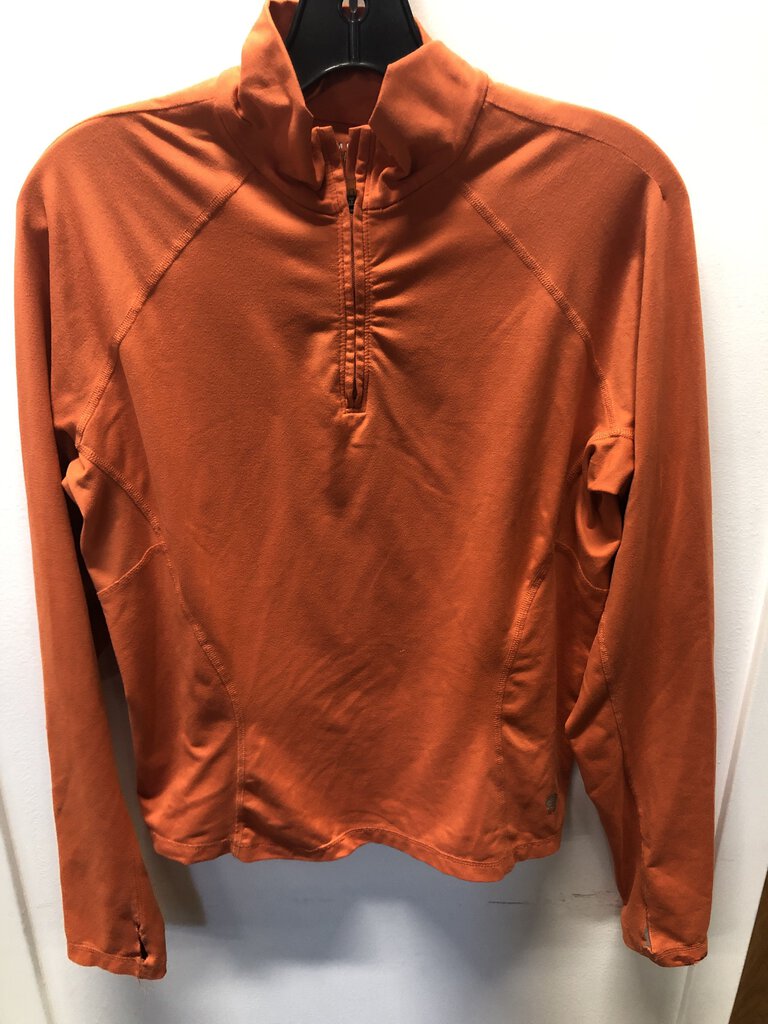 Mountain Hardwear LS 1/4 Zip Base Layer Top, Orange, Women's M