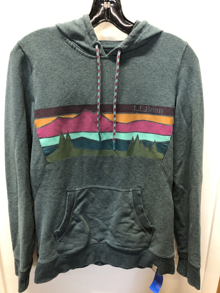 LL Bean Hoodie, Blue/Multi-Color Print, Women's XS