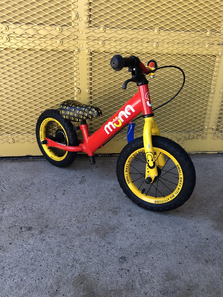 Muna Bike, Red/Yellow, 12 Inch Wheel