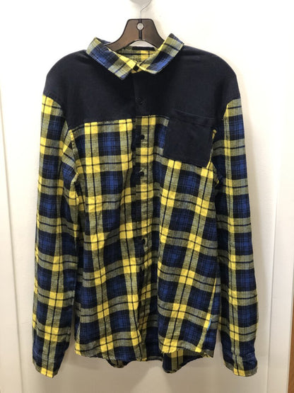 Handup Flannel, Blue/Yellow Plaid, Men's L