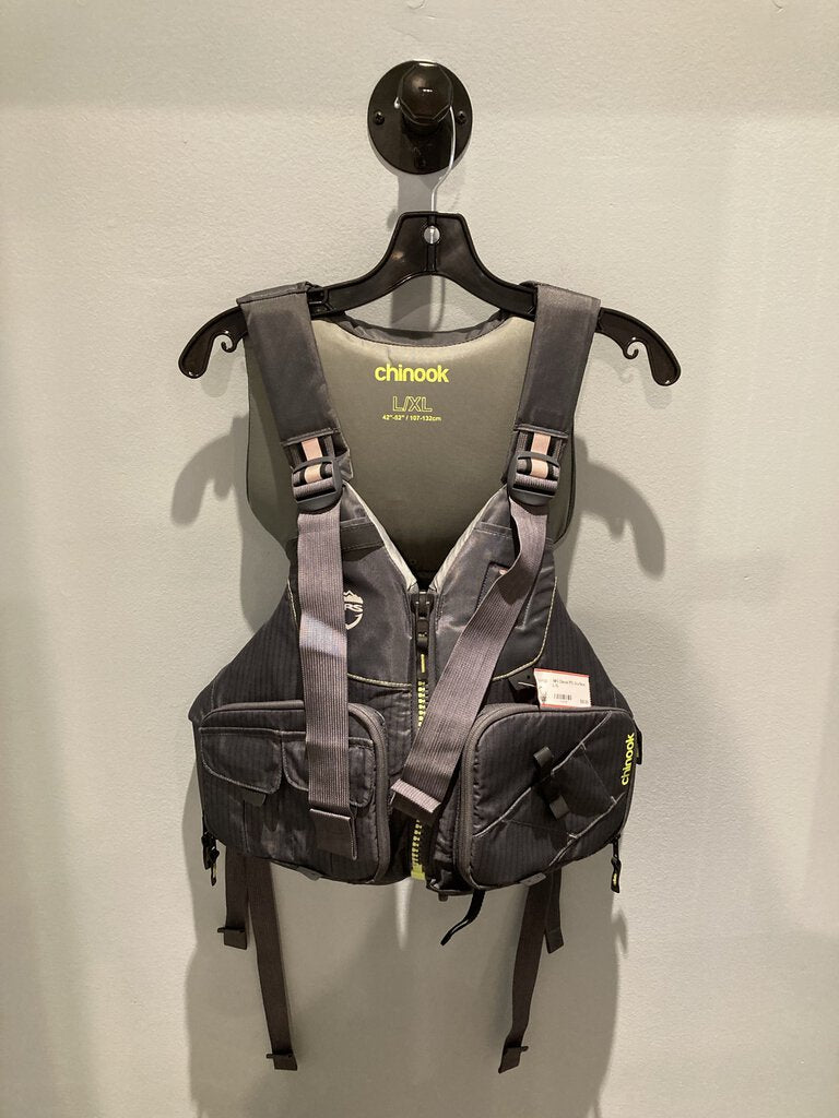 NRS Chinook PFD, Gray/Neon, L/XL