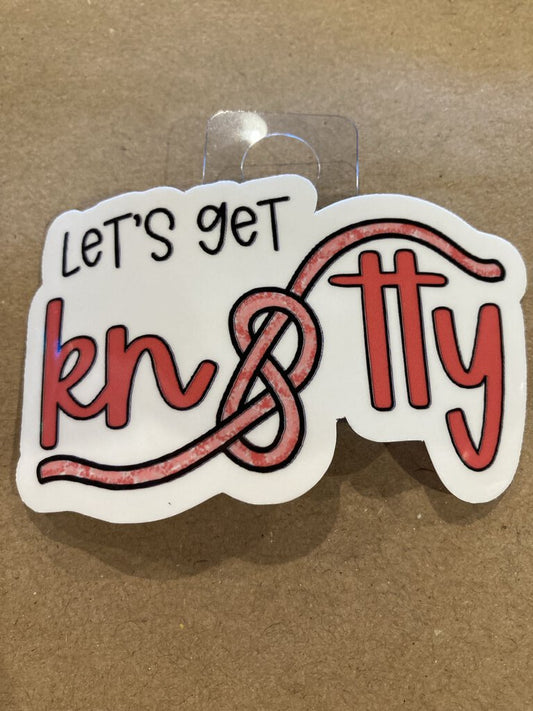 The Holler Hippie Let's Get Knotty Sticker