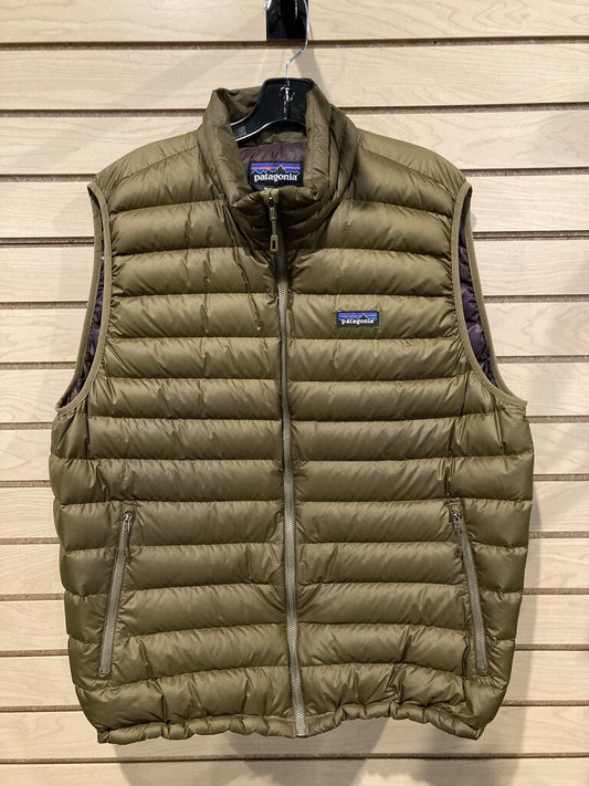 Patagonia Down Vest, Olive, Men's XL