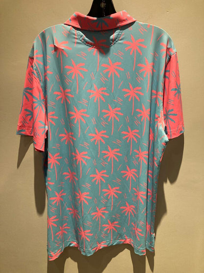 Chubbys SS Polo, Blue/Pink, Men's XL