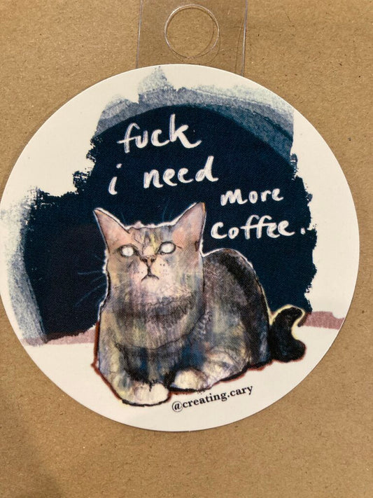 Gingerly Designs More Coffee Cat
