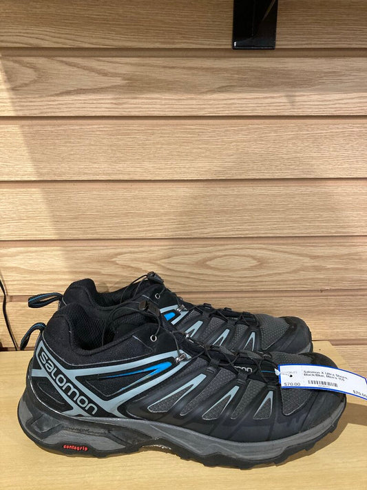 Salomon X Ultra Shoes, Black/Blue, Men's 11.5