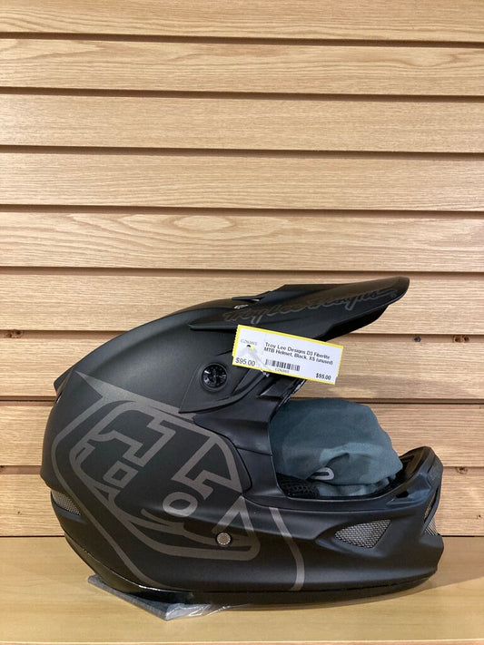 Troy Lee Designs D3 Fiberlite MTB Helmet, Black, XS (unused)