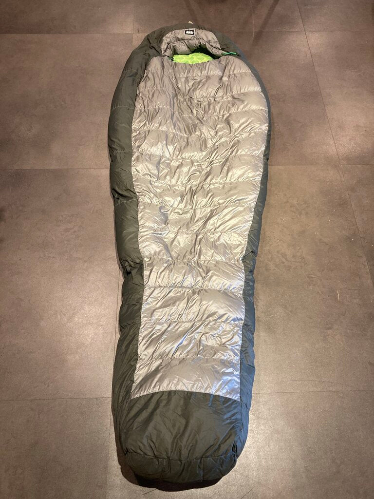 REI Ingeno Down Bag, Grey/Green, Men's Left 17 Degree