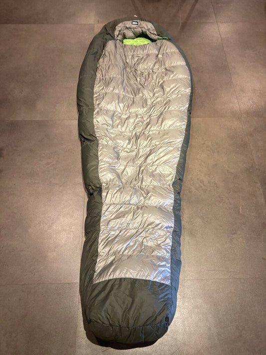 REI Ingeno Down Bag, Grey/Green, Men's Left 17 Degree