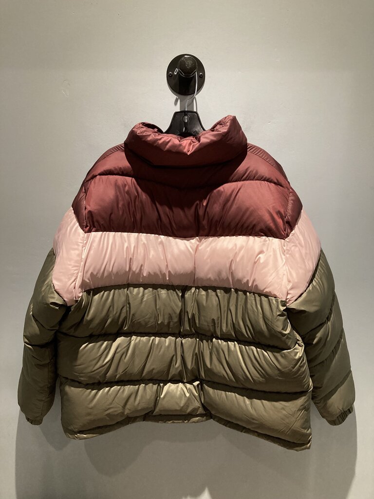 Columbia Puffect Jacket, Colorblock Green/Rose, Women's 2X