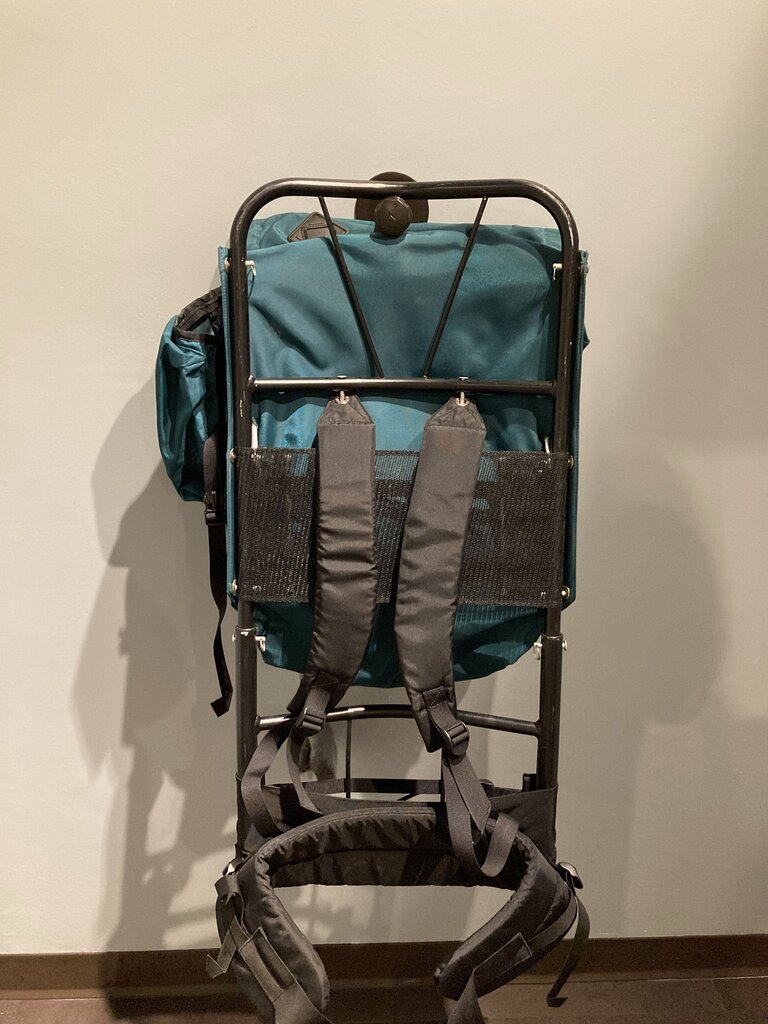 Kelty External Frame Backpack w/ Accessory Straps, Green/Blue, OS