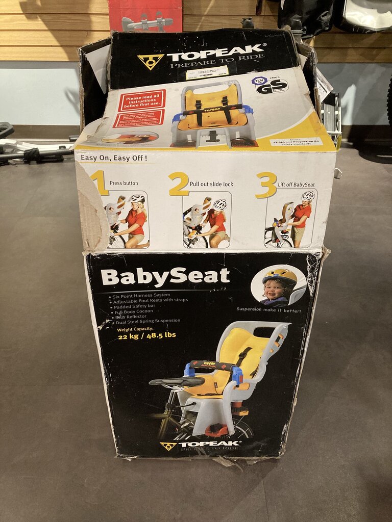 Topeak Baby Bike Seat, Yellow/Grey (in box)