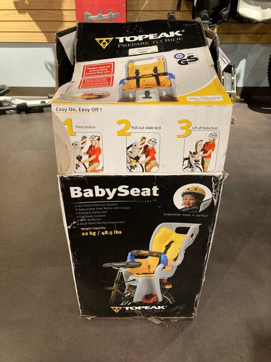 Topeak Baby Bike Seat, Yellow/Grey (in box)