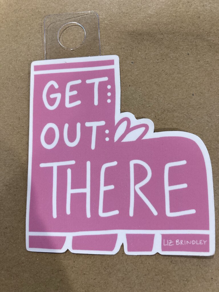 Liz Brindley Boot Out There Sticker