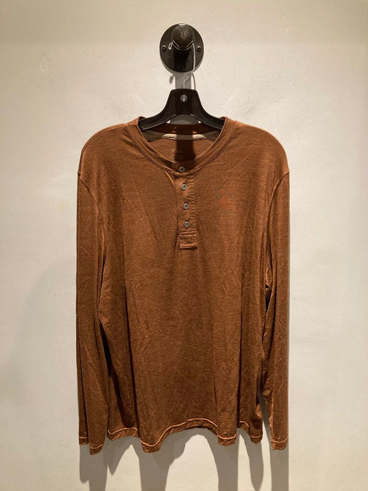 Ibex 1/4 Button LS, Brown, Men's XXL