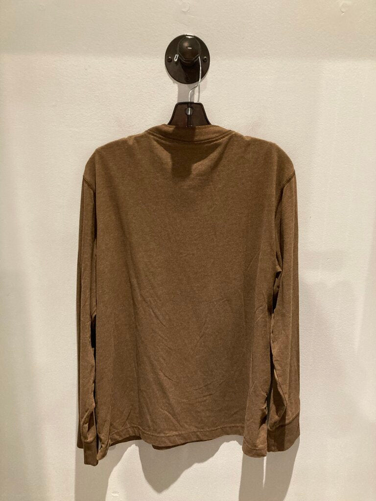 Eddie Bauer Henley, Brown, Men's L