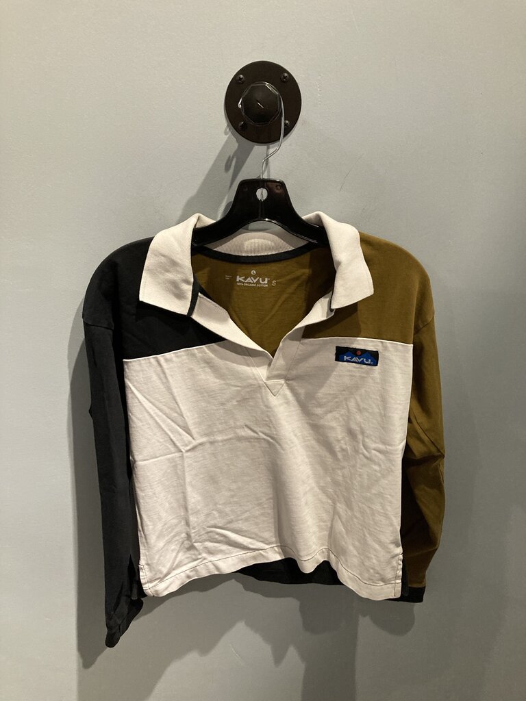Kavu LS Polo, Brown/Black/White, Men's S