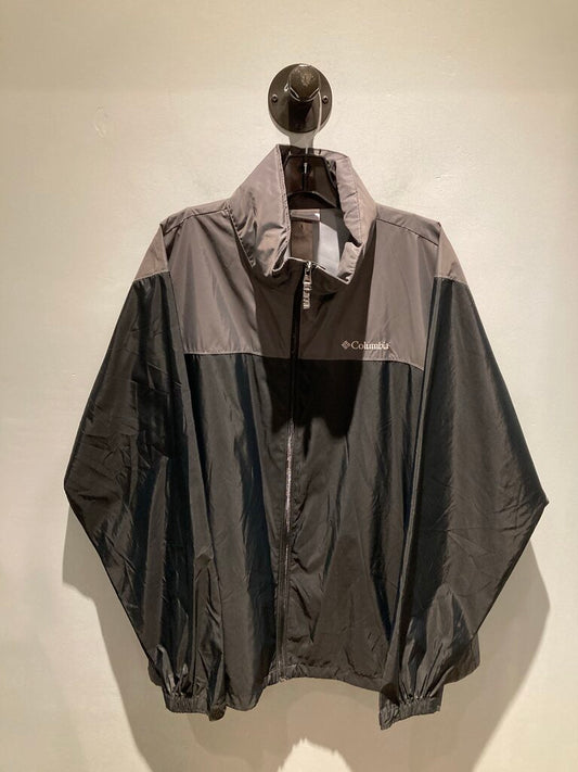 Columbia Full Zip Wind Jacket, Black, Men's XL