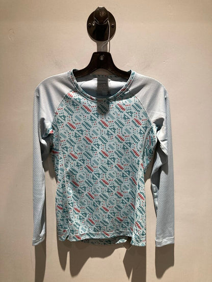 Patagonia Base Layer LS, Blue Print, Women's XS