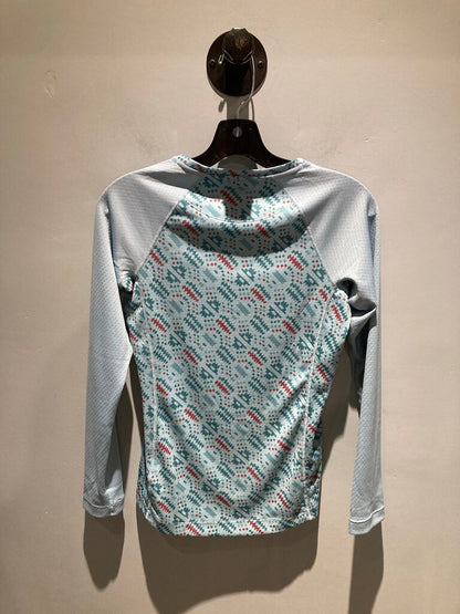 Patagonia Base Layer LS, Blue Print, Women's XS