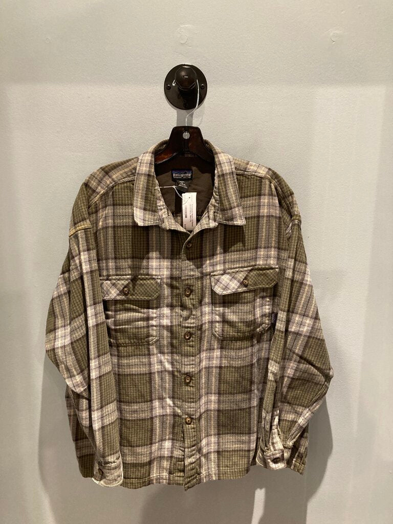 Patagonia Heavy LS Flannel, Green/Grey, Men's XL