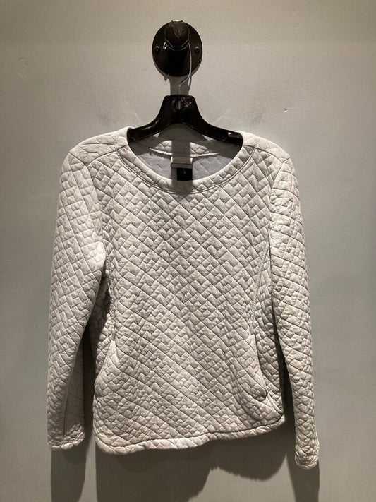 Columbia Quilted Crew Sweater, Blue, Women's M