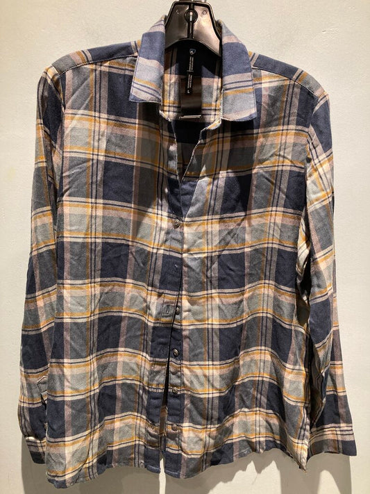 Kuhl LS Button Up, Navy/Pink, Women's L