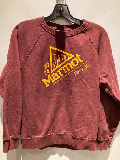 Marmot Crew Sweater, Maroon/Yellow, Women's S