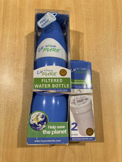 Liv Pure Water Filter & Bottle, Blue