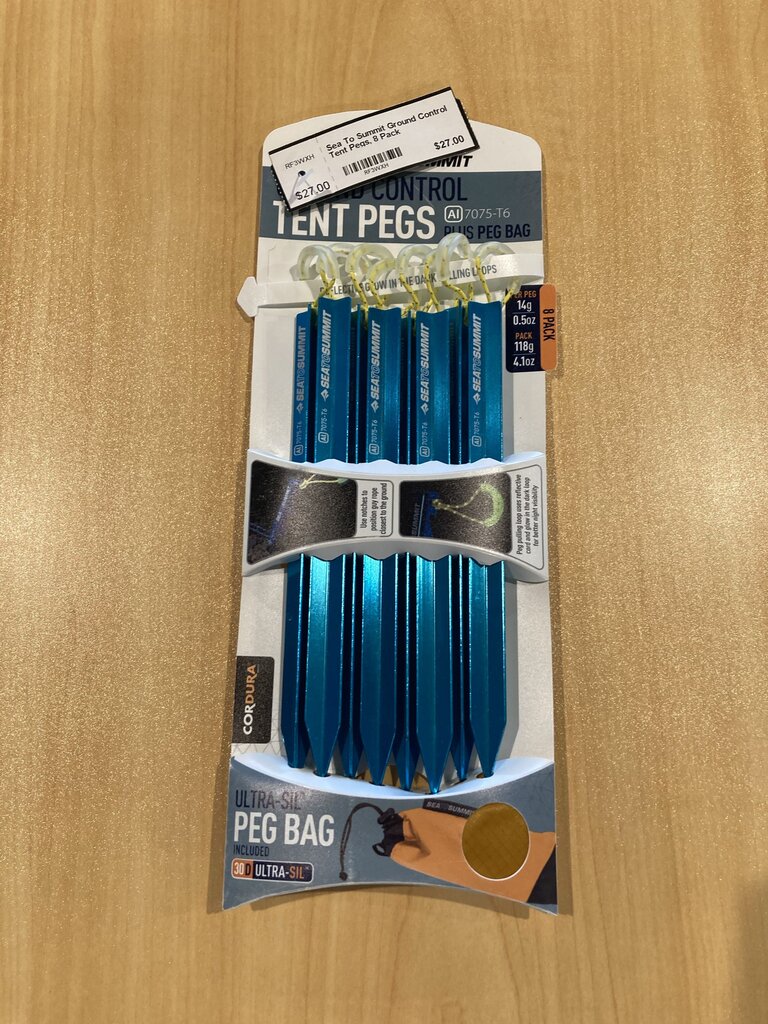 Sea To Summit Ground Control Tent Pegs, 8 Pack